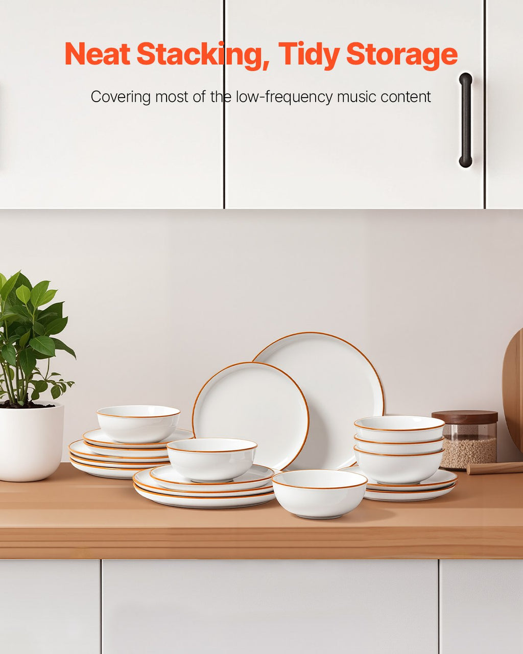 18 PCS Dinnerware Set Ceramic Plates And Bowls Sets Service For 6 White - Dkakashop