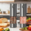 2PCS Electric Salt And Pepper Grinder Set - Battery - powered Spice Grinder, Adjustable For Coarseness, Perfect For Home Kitchens, Durable Plastic, Electric Salt And Pepper Grinder, Automatic Grinder - Dkakashop