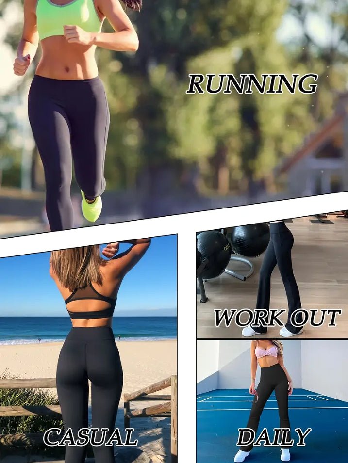 3pcs Butt - Lifting Flare Yoga Pants High Waist, Ultra Stretch, Naked Feel Leggings For Women - Dkakashop