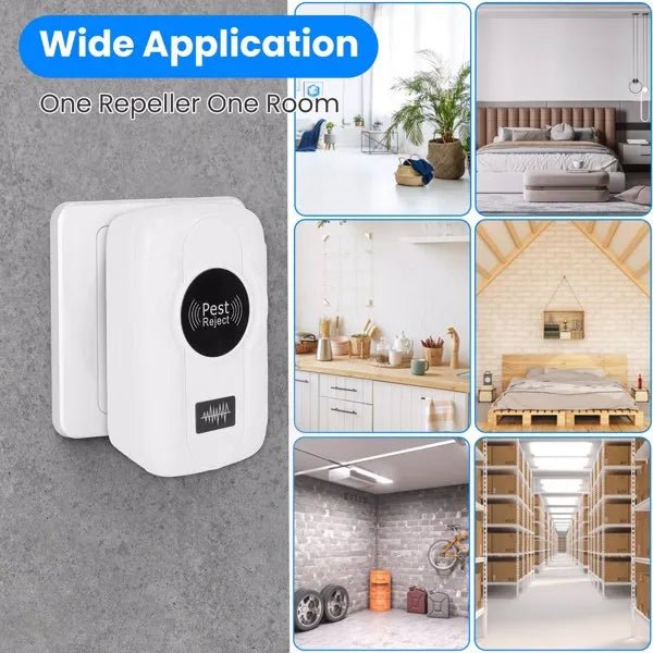 6 - Pack Ultrasonic Insect Repellent - Dual Sound - Wave Tech, 3 - Mode Switch, 32 - 120kHz Frequencies, Ideal For Full Home Coverage, Safe For Home With Kids - Plug - in Indoor Bug & Rodent Repeller - Dkakashop