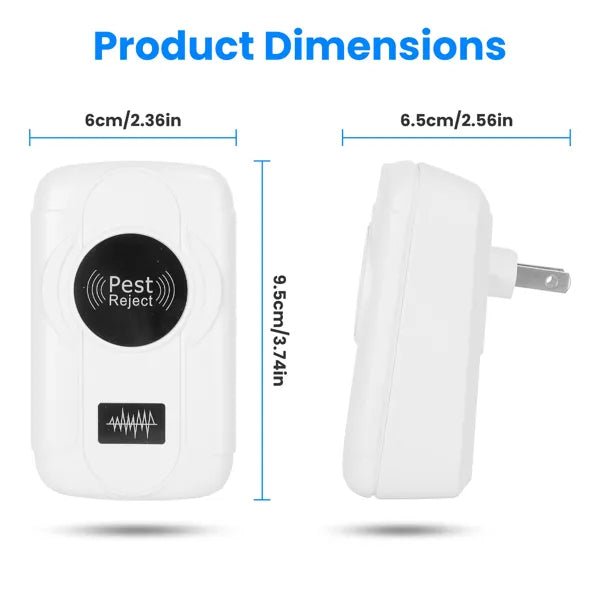 6 - Pack Ultrasonic Insect Repellent - Dual Sound - Wave Tech, 3 - Mode Switch, 32 - 120kHz Frequencies, Ideal For Full Home Coverage, Safe For Home With Kids - Plug - in Indoor Bug & Rodent Repeller - Dkakashop